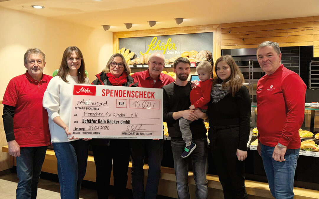 Herzbrot-Spendenübergabe: 10.000 € für Myla und Damien